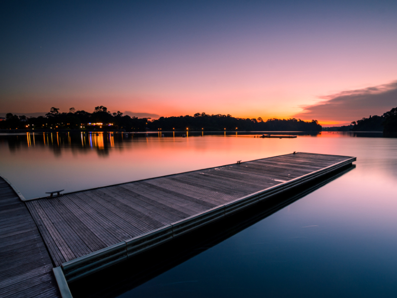 Beautiful MacRitchie sunset for web article on living and working in Singapore