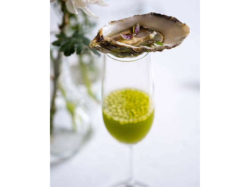 Oyster dish by Relish catering services helmed by Hong Kong chef Devon Hou
