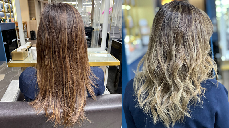 Hair treatments at Glow Salon in Hong Kong - before and after pics