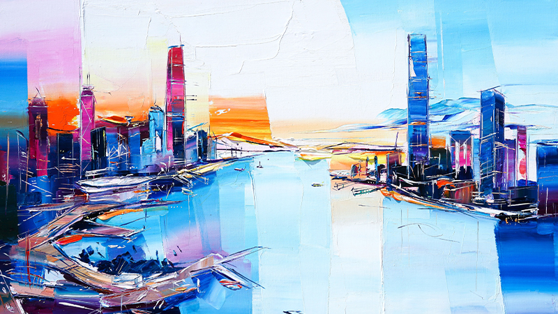 Hong Kong art by Anna Salenko
