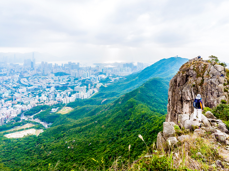 Lion Rock in Tai Wai, New Territories, Hong Kong