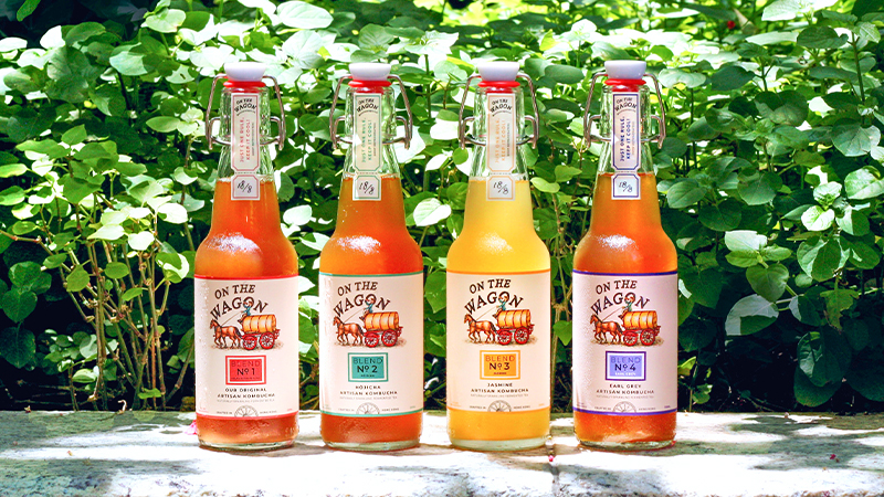 kombucha by On the Wagon - for article on plant based food and drinks in Hong Kong, vegan cheese, tempeh, kombucha and more