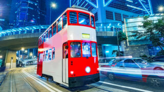 visiting Hong Kong - tram
