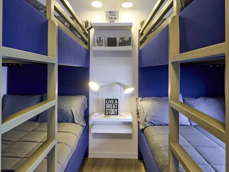 Interior design with bunk beds