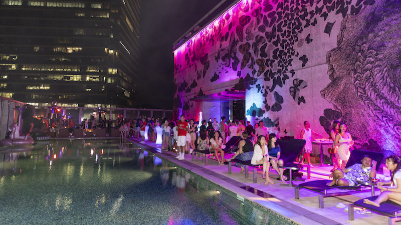 W hotel pool party