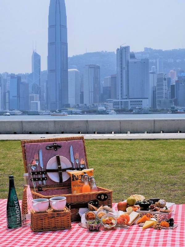 picnic food and picnic basket