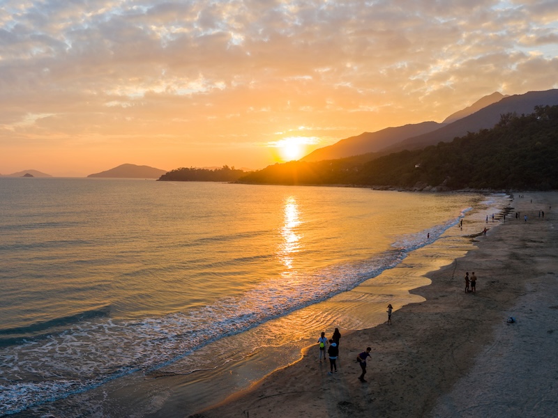 Skyline Pui O Beach at Sunset treasure island beach club